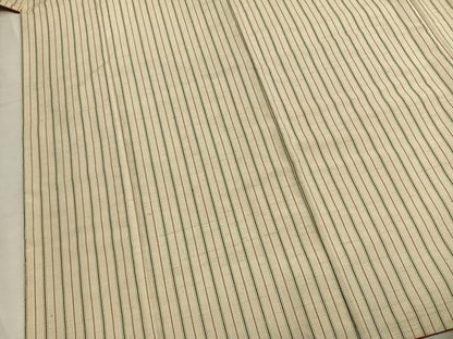 平和屋着物●上質な紬　縞　正絹　逸品　AABM3977fy