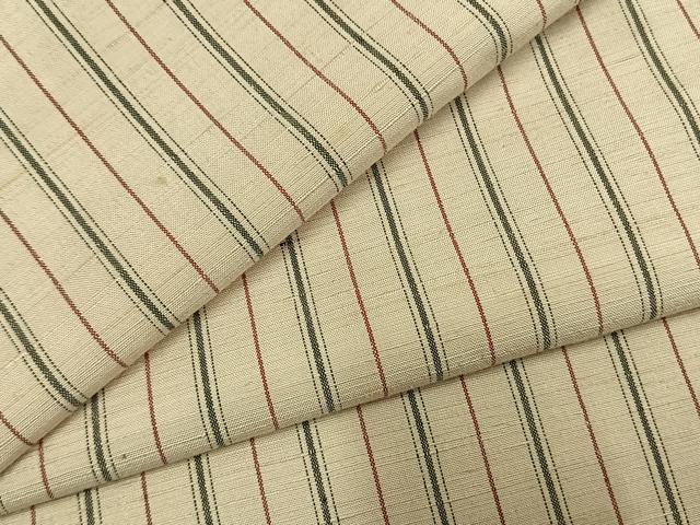 平和屋着物●上質な紬　縞　正絹　逸品　AABM3977fy