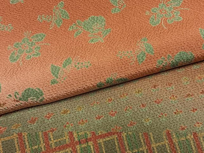 平和屋着物●訪問着　草花格子文　暈し染め　正絹　逸品　AABM3981fy