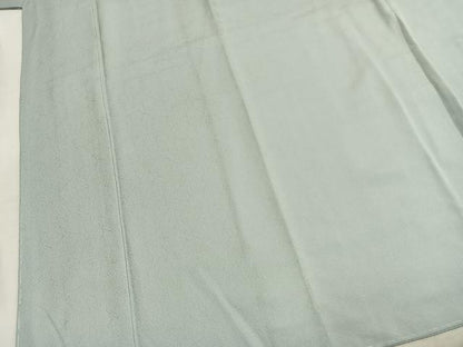 平和屋着物●上質な色無地　霞地紋　千草鼠色　正絹　逸品　未使用　AABM3993fy