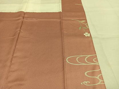 平和屋着物●訪問着　熨斗花文　暈し染め　金彩　正絹　逸品　AABM3994fy