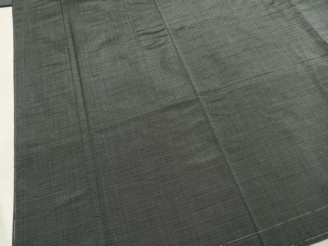 平和屋着物●源氏紬　灰色　三越扱い　証紙付き　ロング丈　正絹　逸品　未使用　AABM3996fy