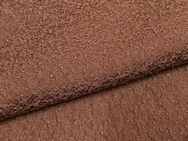 平和屋着物●本草木染作家　瑞寶　色無地　紋意匠　小豆色　三越扱い　正絹　逸品　AABM4001fy