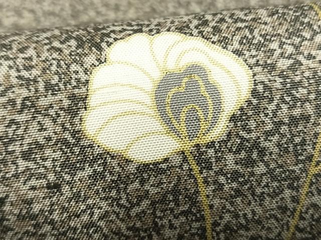 平和屋着物●本場染大島紬　草花文　正絹　逸品　AABM4010fy