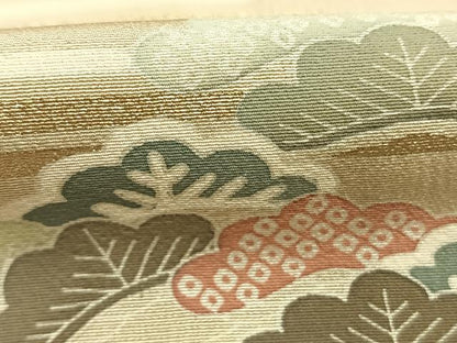 平和屋着物●訪問着　枝松風景文　暈し染め　金彩　正絹　逸品　AABM4015fy