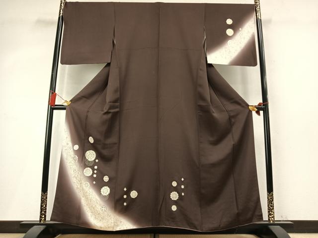 平和屋着物●訪問着　吉祥花文　暈し染め　金彩　正絹　逸品　AABM4017fy