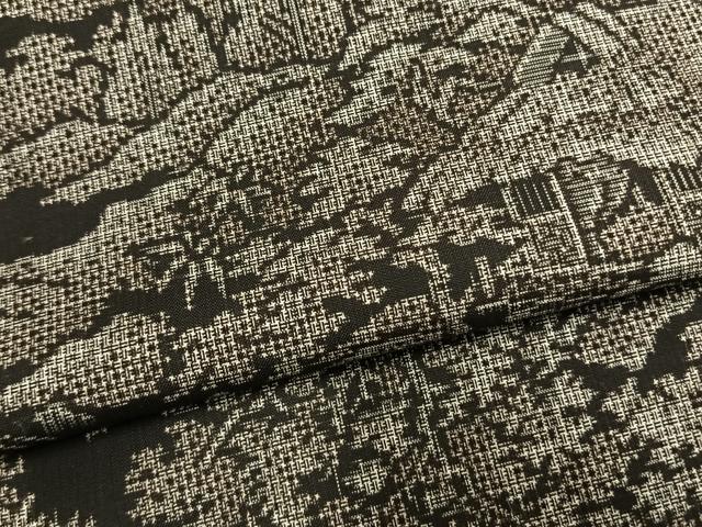 平和屋着物●本場大島紬　割り込み絣　風景文　正絹　逸品　AABM4019fy