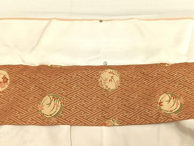 平和屋着物●上質な小紋　刺繍　枝花丸文　暈し染め　金彩　やまと誂製　正絹　逸品　AABM4022fy