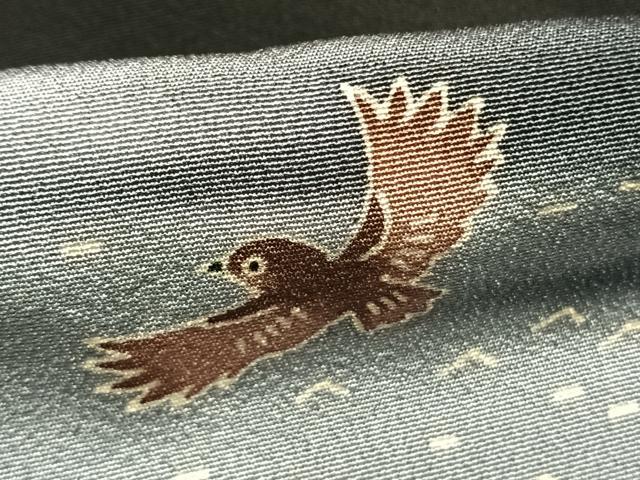 平和屋着物●本加賀友禅作家　浅野冨治男　黒留袖　枝松飛鳥文　暈し染め　正絹　逸品　未使用　AABM4023fy