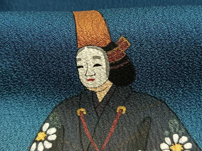 平和屋着物●訪問着　作家物　手描き　人物笹文　暈し染め　正絹　逸品　AABM4037fy