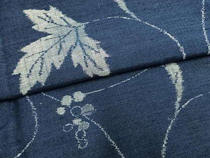 平和屋着物●上質な紬　葡萄唐草文　正絹　逸品　AABM4043fy