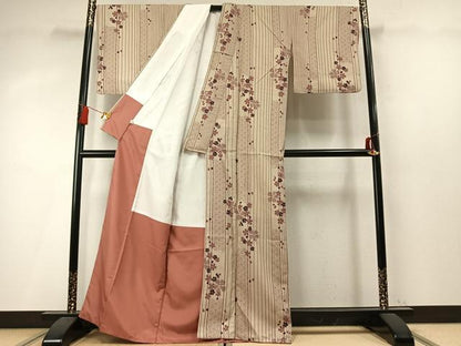 平和屋着物●小紋　舞桜間道　洗える着物　AABM4048fy