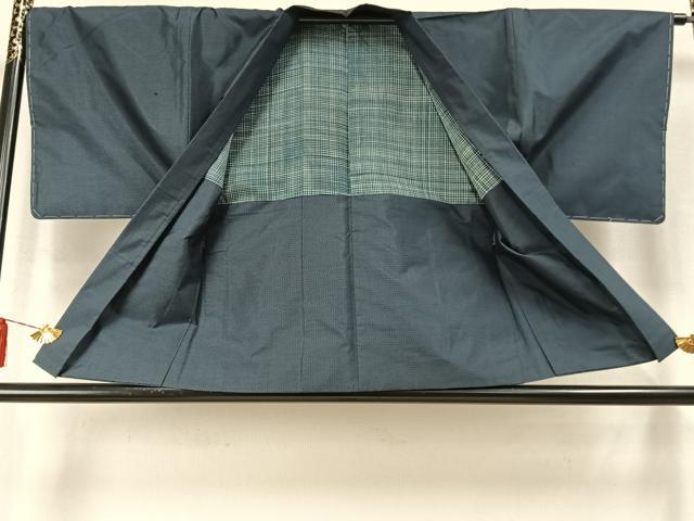 平和屋着物●男性　本場大島紬　アンサンブル　80亀甲　総詰め　証紙付き　正絹　逸品　未使用　AABM4049fy