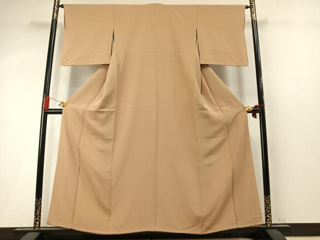 平和屋着物●江戸小紋　万筋　飴色×土色　正絹　逸品　AABM4055fy