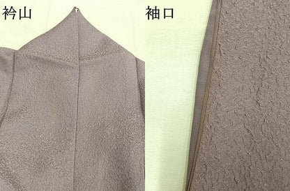 平和屋着物●上質な色無地　紋意匠　浅紫色　正絹　逸品　AABM4060fy