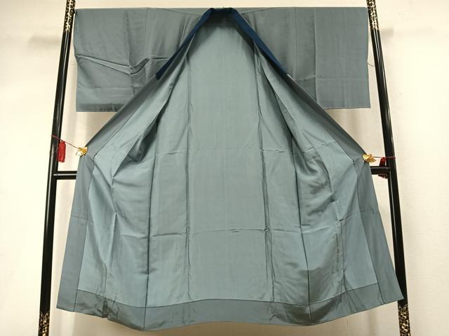 平和屋着物●男性　長襦袢　袷　手描き　鷹　松　暈し染め　金彩　正絹　逸品　AABM4065fy