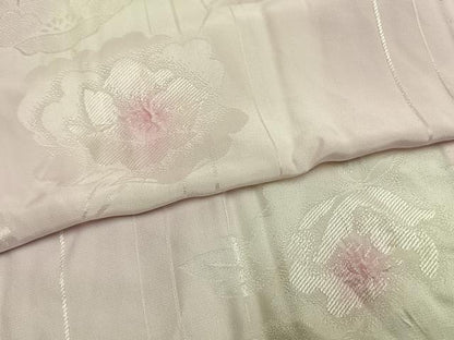 平和屋着物●振袖用長襦袢　無双仕立て　草花地紋　暈し染め　正絹　逸品　AABM4066fy