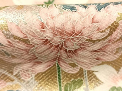 平和屋着物●訪問着　草花文　暈し染め　金銀彩　正絹　逸品　AABM4070fy
