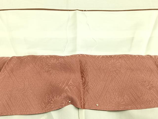 平和屋着物●訪問着　駒刺繍　扇面花文　金彩　正絹　逸品　未使用　AABM4073fy