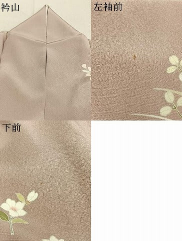 平和屋着物●京加賀友禅　百貫達雄　訪問着　草花文　銀座おゝぎ屋扱い　正絹　逸品　AABM4075fy