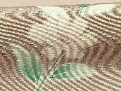 平和屋着物●京加賀友禅　百貫達雄　訪問着　草花文　銀座おゝぎ屋扱い　正絹　逸品　AABM4075fy