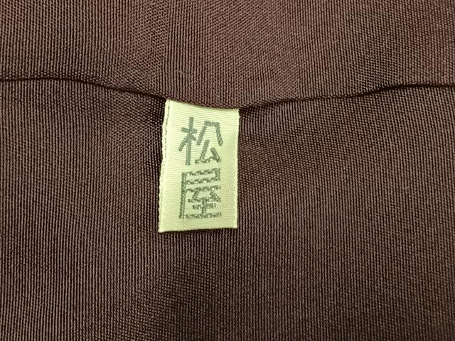 平和屋着物●上質な小紋　市松文様　鬼しぼ縮緬　正絹　逸品　AABM4078fy