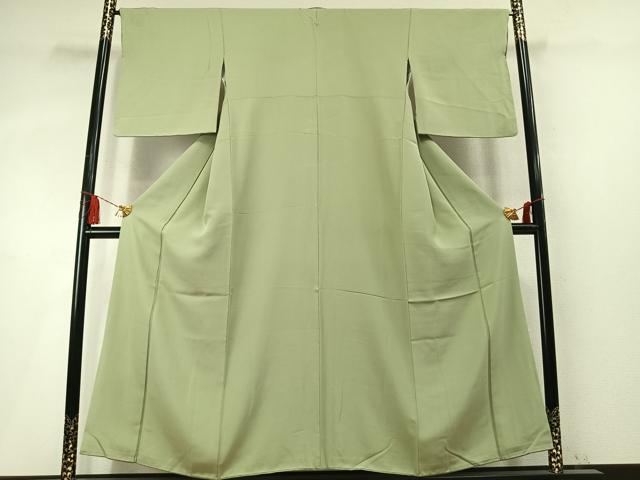 平和屋着物●上質な色無地　夏虫色　正絹　逸品　AABM4082fy