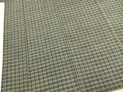 平和屋着物●上質な紬　格子　正絹　逸品　AABM4085fy
