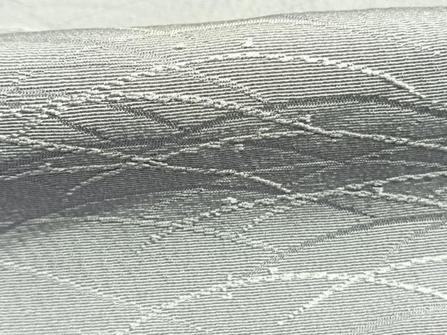 平和屋着物●上質な色無地　露芝地紋　灰青色　正絹　逸品　AABM4088fy