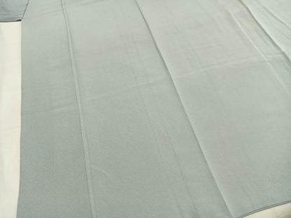 平和屋着物●上質な色無地　千草鼠色　正絹　逸品　AABM4090fy