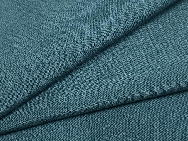 平和屋着物●男性　紬　色無地　高麗納戸色　正絹　逸品　AABM4091fy