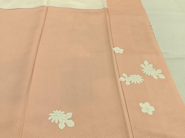 平和屋着物●中国三大刺繍　相良刺繍　訪問着　枝梅花文　暈し染め　金糸　金彩　正絹　逸品　AABM4101fy