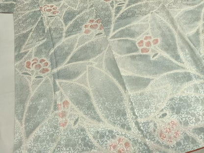 平和屋着物●上質な小紋　総絞り　草花文　暈し染め　正絹　逸品　AABM4102fy
