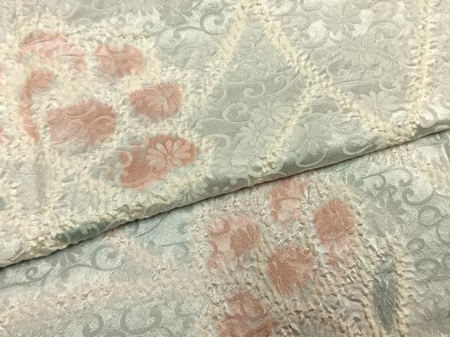 平和屋着物●上質な小紋　総絞り　草花文　暈し染め　正絹　逸品　AABM4102fy