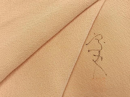 平和屋着物●上質な色無地　作家物　洗柿色　正絹　逸品　AABM4106fy