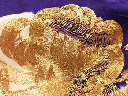 平和屋着物●豪華振袖　駒刺繍　乱菊　雲取り文　金銀彩　正絹　逸品　AABM4112fy