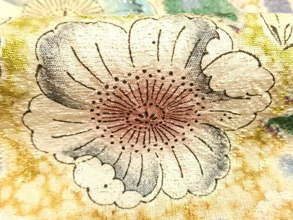 平和屋着物●豪華振袖　絞り　辻が花　暈し染め　金通し地　正絹　逸品　AABM4119fy