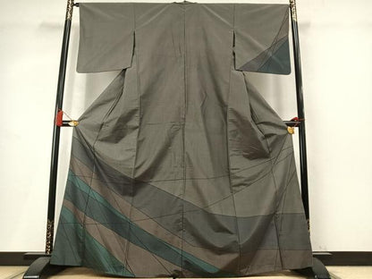 平和屋着物●本場大島紬　訪問着　抽象文様　正絹　逸品　AABM4122fy