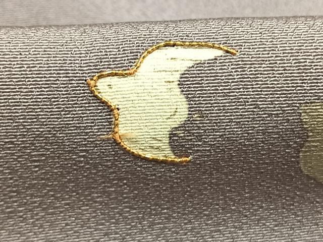 平和屋着物●ファッションデザイナー 花井幸子　訪問着　駒刺繍　飛鳥松文　暈し染め　金糸　金彩　正絹　逸品　AABM4128fy