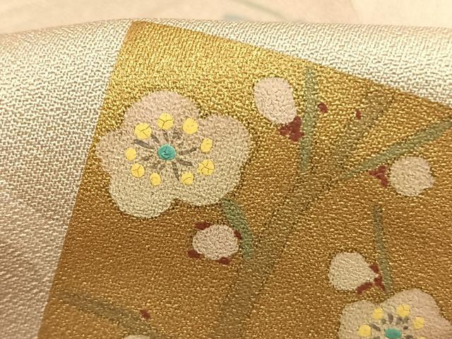 平和屋着物●訪問着　松竹梅　色紙重ね花文　暈し染め　金彩　正絹　逸品　AABM4138fy