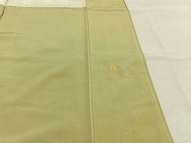平和屋着物●訪問着　総刺繍　駒刺繍　松葉　舞花文　暈し染め　金糸　正絹　逸品　未使用　AABM4142fy