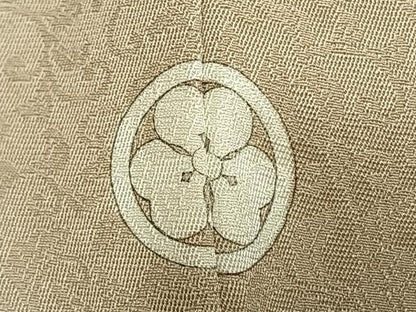 平和屋着物●上質な色無地　花唐草地紋　浅黄色　正絹　逸品　未使用　AABM4145fy