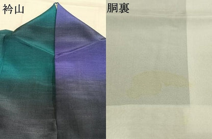 平和屋着物●訪問着　紬地　霞文　正絹　逸品　AABM4146fy