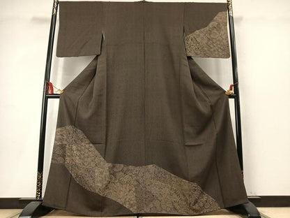 平和屋着物●江戸小紋　訪問着　切嵌花文　さが美扱い　正絹　逸品　AABM4147fy