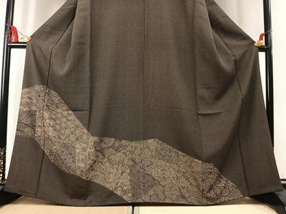平和屋着物●江戸小紋　訪問着　切嵌花文　さが美扱い　正絹　逸品　AABM4147fy