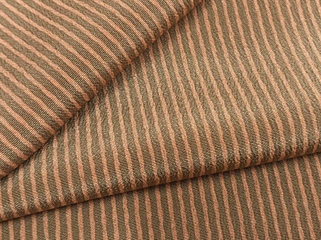 平和屋着物●江戸小紋　縞　正絹　逸品　AABM4151fy