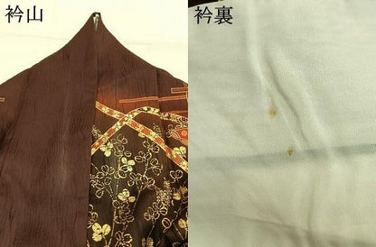 平和屋着物●豪華振袖　花蝶文　暈し染め　金彩　正絹　逸品　AABM4154fy