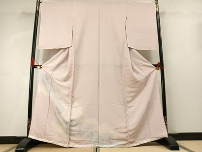 平和屋着物●色留訪問着　絞り　道長花文　仮絵羽　正絹　逸品　未使用　AABM4155fy