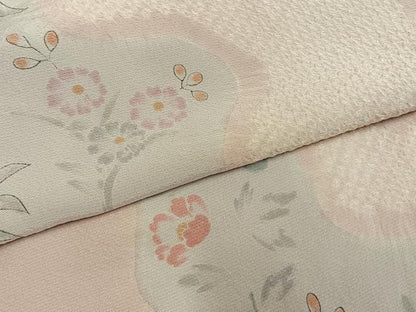 平和屋着物●色留訪問着　絞り　道長花文　仮絵羽　正絹　逸品　未使用　AABM4155fy