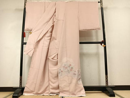 平和屋着物●色留訪問着　絞り　道長花文　仮絵羽　正絹　逸品　未使用　AABM4158fy